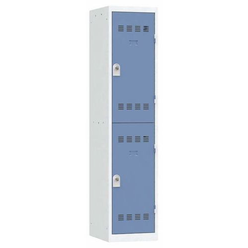 Zvárané šatníky Vinco, 1 stĺpec, 2 boxy, 400 mm, otočný uzáver
