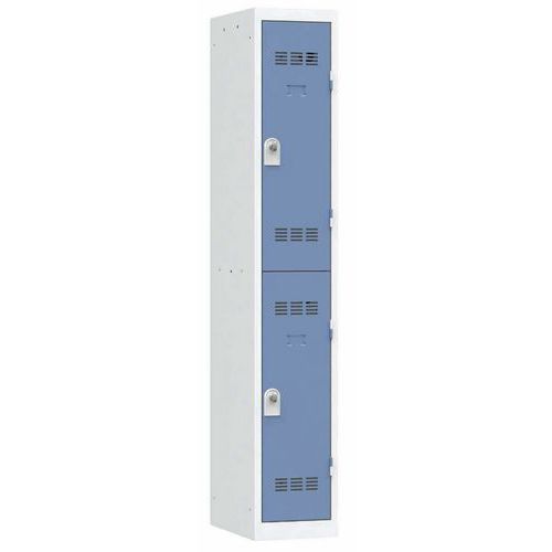 Zvárané šatníky Vinco, 1 stĺpec, 2 boxy, 300 mm, otočný uzáver
