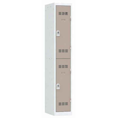 Zvárané šatníky Vinco, 1 stĺpec, 2 boxy, 300 mm, otočný uzáver