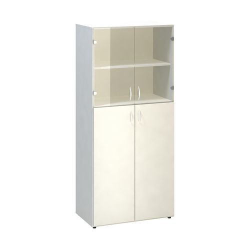 Vysoké široké skrine Alfa 500, 178 x 80 x 47 cm, s kombinovanými dvierkami