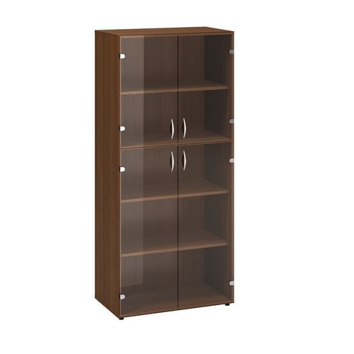 Vysoké široké skrine Alfa 500, 178 x 80 x 45,8 cm, so sklenenými dvierkami