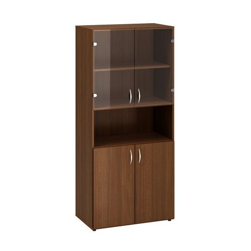 Vysoké široké skrine Alfa 500, 178 x 80 x 47 cm, s nikou a s kombinovanými dvierkami