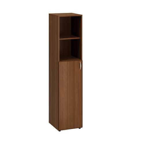 Vysoké úzke skrine Alfa 500, 178 x 40 x 47 cm, s nikou a dvierkami - ľavé vyhotovenie