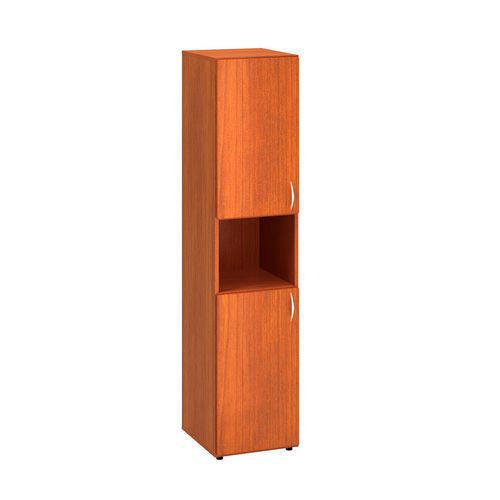 Vysoké úzke skrine Alfa 500, 178 x 40 x 47 cm, s nikou a dvierkami - ľavé vyhotovenie