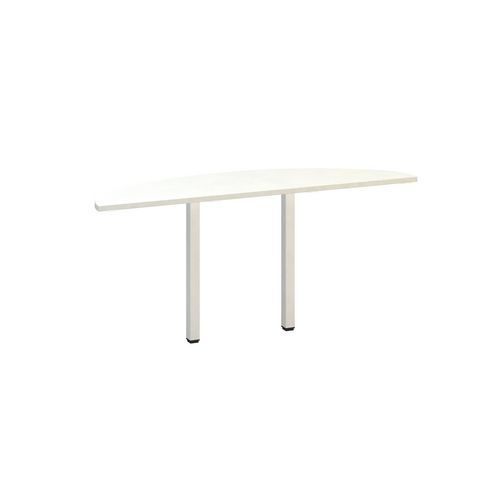 Stolové prístavby Alfa 200 s bielym podnožím, 45 x 162,5 x 74,2 cm, 1/2 kruh