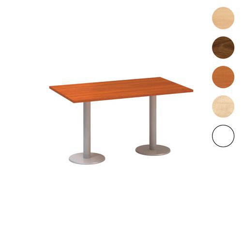 Konferenčné stoly Alfa 400 so sivým podnožím, 140 x 80 x 74,2 cm