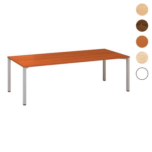 Konferenčné stoly Alfa 420 so sivým podnožím, 240 x 100 x 74,2 cm