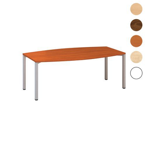 Konferenčné stoly Alfa 420 so sivým podnožím, 200 x 110 x 74,2 cm