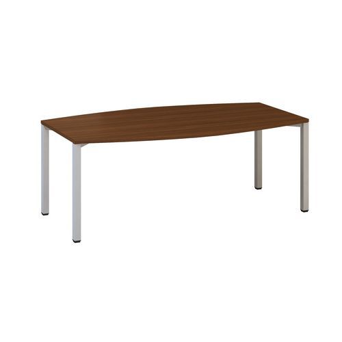 Konferenčné stoly Alfa 420 so sivým podnožím, 200 x 110 x 74,2 cm