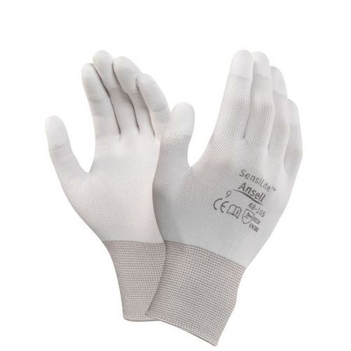 Povrstvené rukavice ANSELL SENSILITE, biele