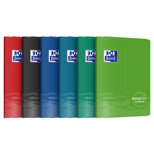 Zošívané štvorčekované zápisníky Oxford Oceanis 96p, mix farieb