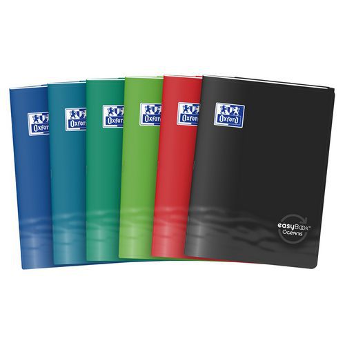 Zošívané štvorčekované zápisníky Oxford Oceanis 96p, mix farieb
