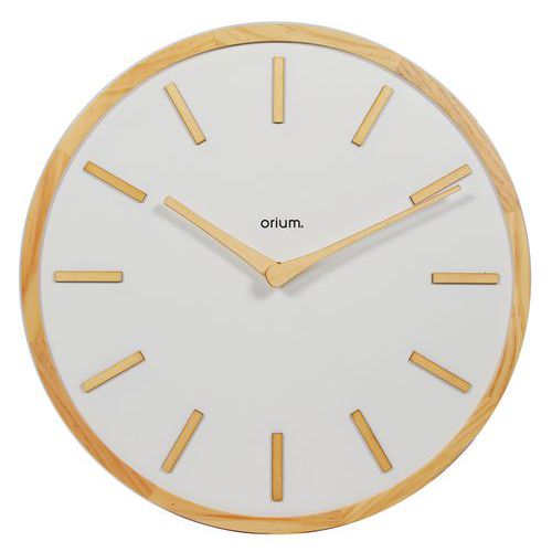 Nástenné hodiny Orium Elegance Bois Blanc, biele, priemer 30 cm