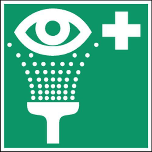 Núdzové evakuačné značky – „Stanica pre výplach očí“ – PVC