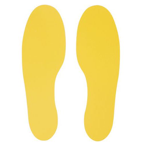 Signalizačné podlahové označenie - stopy, 30 x 10 cm, 10 ks