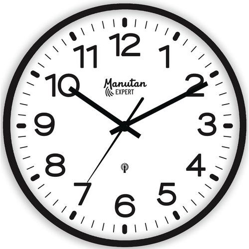 Analógové hodiny Manutan Expert, autonómne DCF, priemer 30 cm