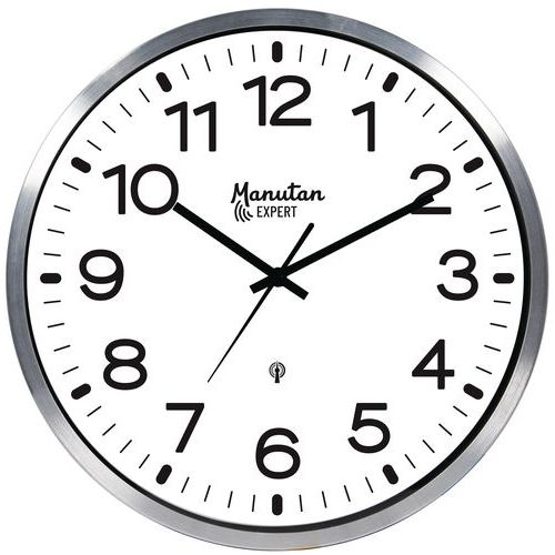 Analógové hodiny Manutan Expert, autonómne DCF, priemer 30 cm