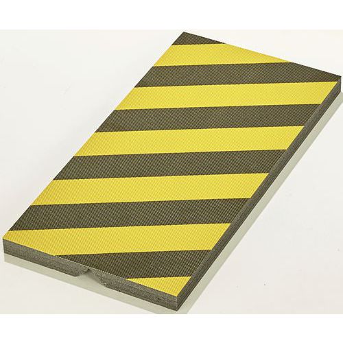 Ochranná podložka Mottez, 50 x 25 x 2,5 cm, čierna/žltá, variabilná Ochranná podložka Mottez, 50 x 25 x 2,5 cm, čierna/žltá, variabilná