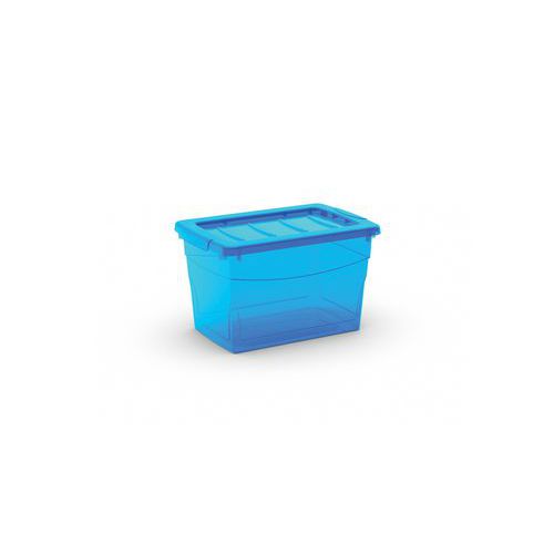 Plastové úložné boxy s vekom, modré
