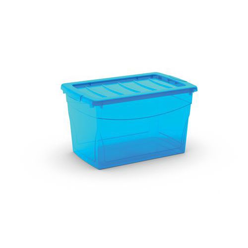 Plastové úložné boxy s vekom, modré