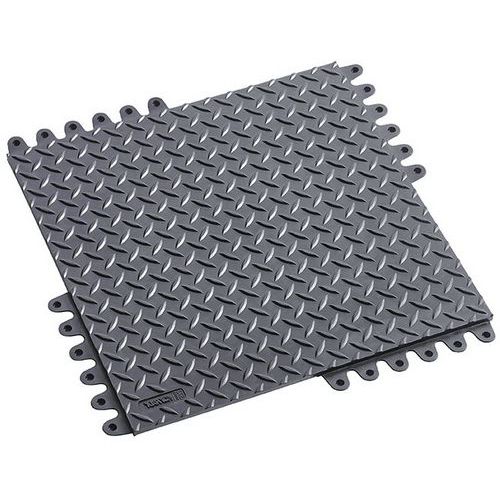 Záťažová podlaha De-Flex, 450 x 450 x19 mm, nitril, čierna Záťažová podlaha De-Flex, 450 x 450 x19 mm, nitril, čierna