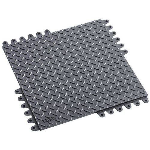 Záťažová podlaha De-Flex, 450 x 450 x19 mm, guma, čierna Záťažová podlaha De-Flex, 450 x 450 x19 mm, guma, čierna