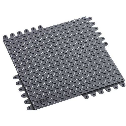 Záťažová podlaha De-Flex, 450 x 450 x19 mm, guma, čierna Záťažová podlaha De-Flex, 450 x 450 x19 mm, guma, čierna