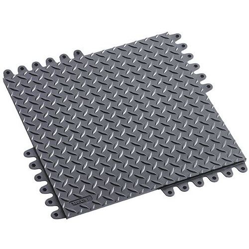 Záťažová podlaha De-Flex, 450 x 450 x19 mm, nitril, čierna