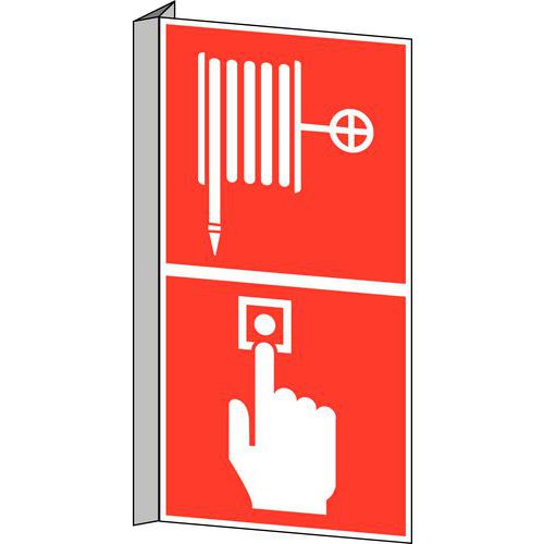 Požiarne bezpečnostné značky – „Požiarne hadice a tlačidlo požiarneho poplachu“, PVC
