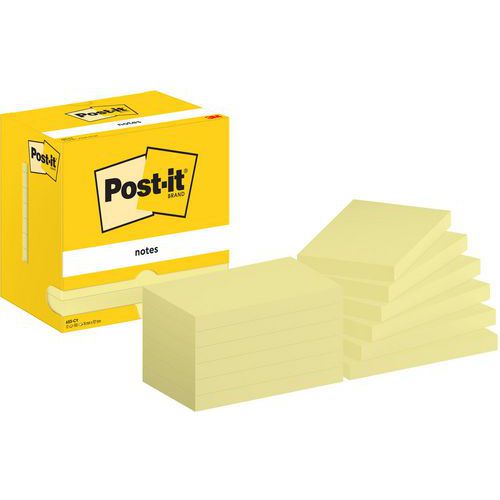 Bločky samolepiace Post-it®, žlté, 76×127 mm