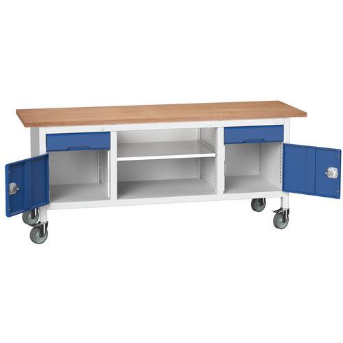Mobilné dielenské stoly Bott Verso Storage, multiplex, šírka 200 cm