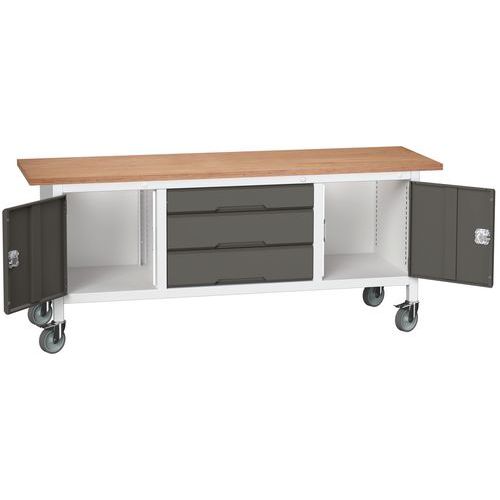 Mobilné dielenské stoly Bott Verso Storage, multiplex, šírka 200 cm