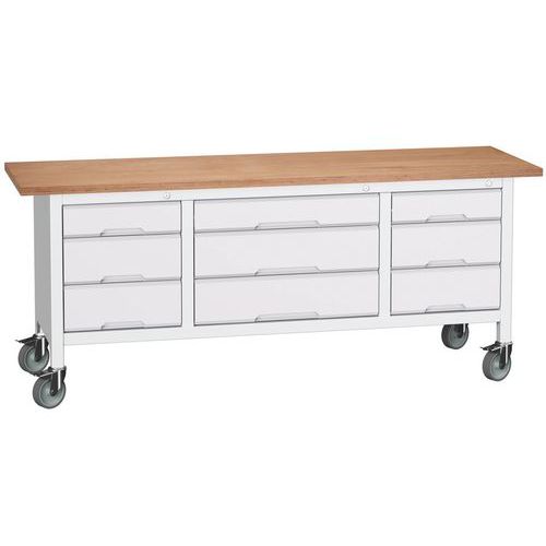 Mobilné dielenské stoly Bott Verso Storage, multiplex, šírka 200 cm