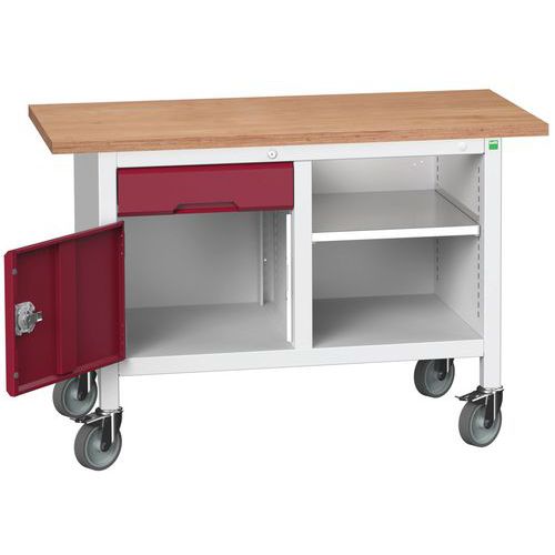 Mobilné dielenské stoly Bott Verso Storage, multiplex, šírka 125 cm