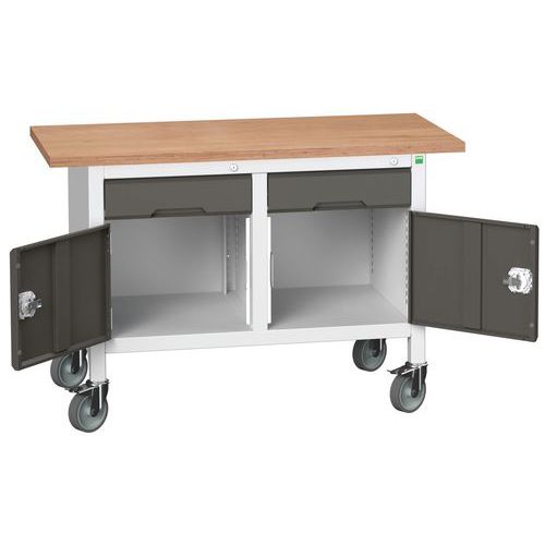 Mobilné dielenské stoly Bott Verso Storage, multiplex, šírka 125 cm
