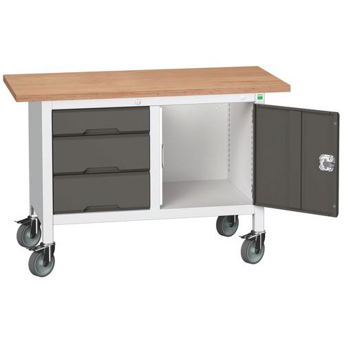 Mobilné dielenské stoly Bott Verso Storage, multiplex, šírka 125 cm