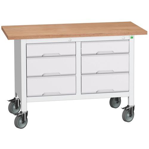 Mobilné dielenské stoly Bott Verso Storage, multiplex, šírka 125 cm