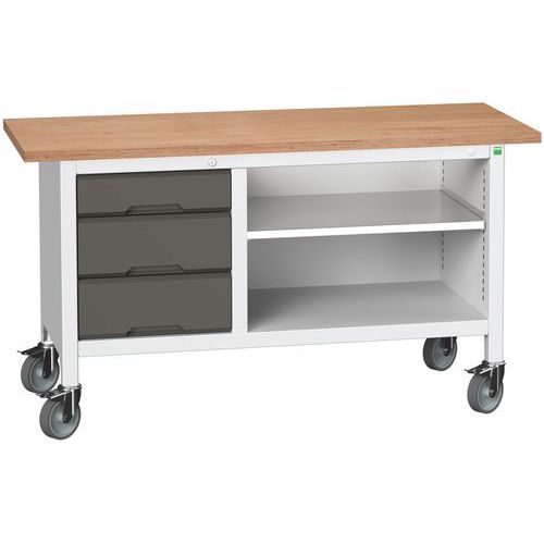 Mobilné dielenské stoly Bott Verso Storage, multiplex, šírka 150 cm