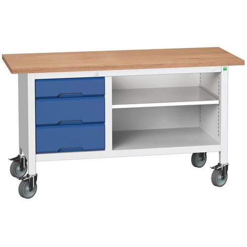 Mobilné dielenské stoly Bott Verso Storage, multiplex, šírka 150 cm
