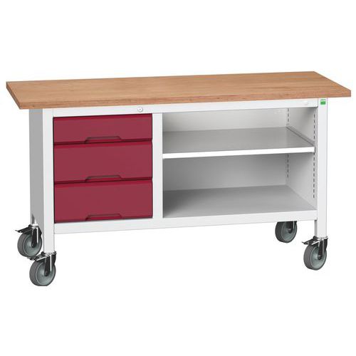Mobilné dielenské stoly Bott Verso Storage, multiplex, šírka 150 cm