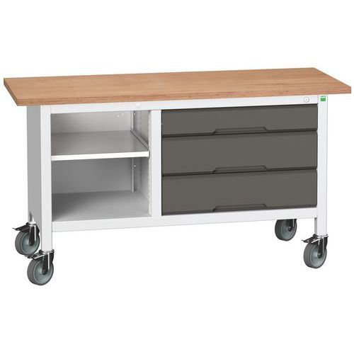 Mobilné dielenské stoly Bott Verso Storage, multiplex, šírka 150 cm