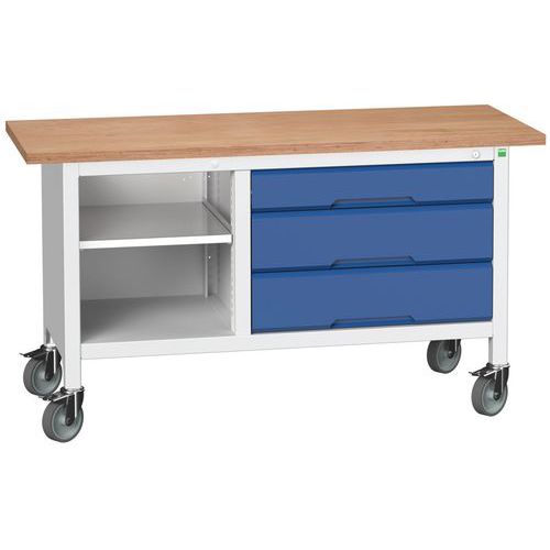 Mobilné dielenské stoly Bott Verso Storage, multiplex, šírka 150 cm