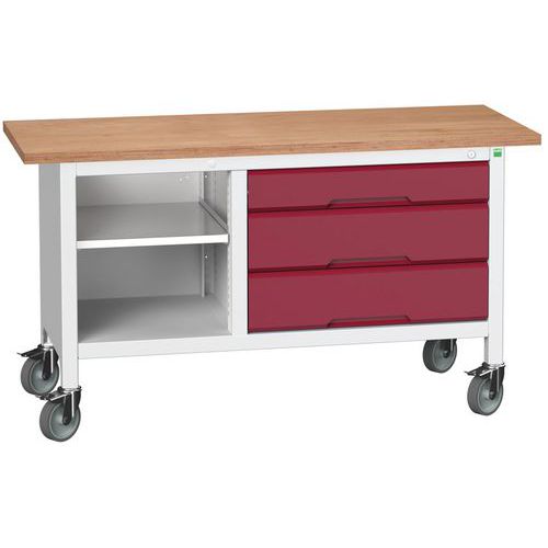 Mobilné dielenské stoly Bott Verso Storage, multiplex, šírka 150 cm