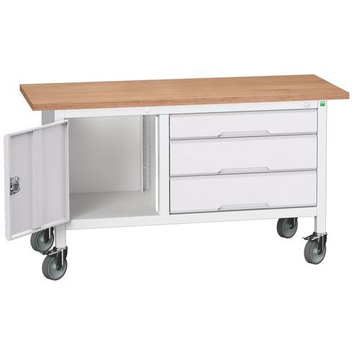 Mobilné dielenské stoly Bott Verso Storage, multiplex, šírka 150 cm