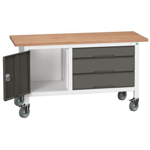 Mobilné dielenské stoly Bott Verso Storage, multiplex, šírka 150 cm
