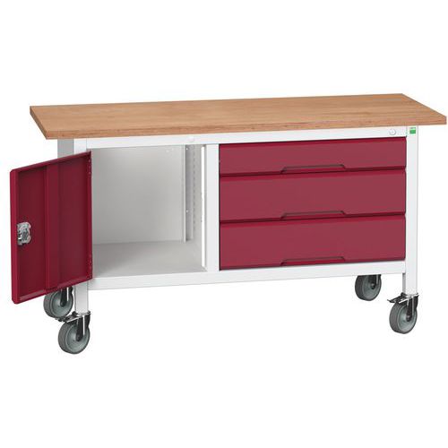 Mobilné dielenské stoly Bott Verso Storage, multiplex, šírka 150 cm