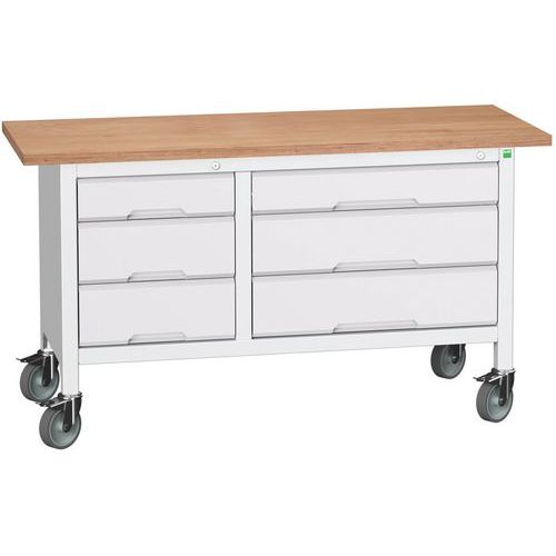 Mobilné dielenské stoly Bott Verso Storage, multiplex, šírka 150 cm