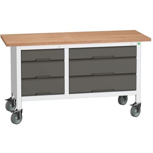 Mobilné dielenské stoly Bott Verso Storage, multiplex, šírka 150 cm