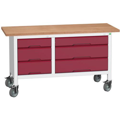 Mobilné dielenské stoly Bott Verso Storage, multiplex, šírka 150 cm