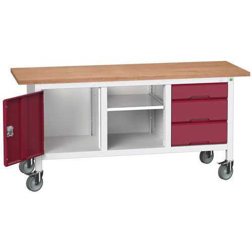 Mobilné dielenské stoly Bott Verso Storage, multiplex, šírka 175 cm
